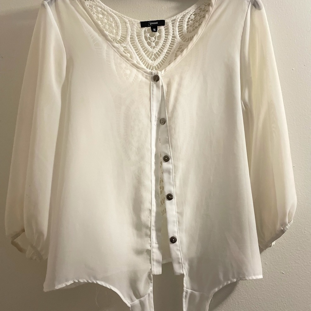 NWOT Delicate White Blouse